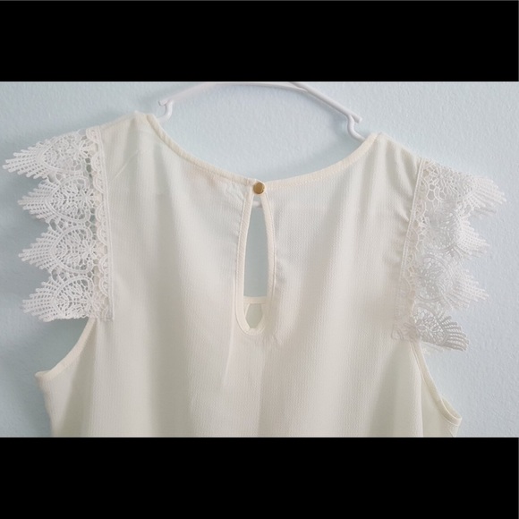 NWT Charming Charlie White Sleeveless Blouse Top - Picture 5 of 8